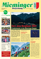 Mieminger Dorfzeitung Juli/August 2022